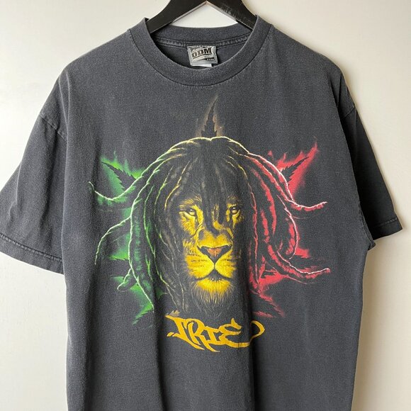 ODM Lion Graphic Tee T Shirt Vintage Y2K Large L Black Graphic - Picture 9 of 16